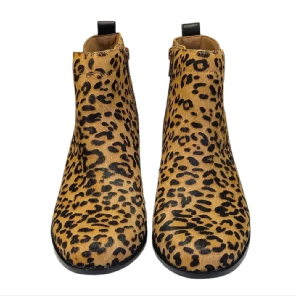 Vionic Clara Leopard Ankle Boots EUC $170 Size 7     S3764